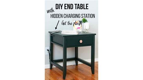 End Table With Charging Station – Free Woodworking Plan.com