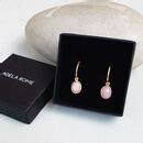 Pink Opal Gold Hoop Earrings By Adela Rome Notonthehighstreet