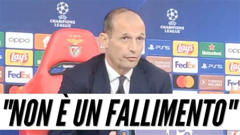 Non Un Fallimento Sentite Allegri In Conferenza Youtube