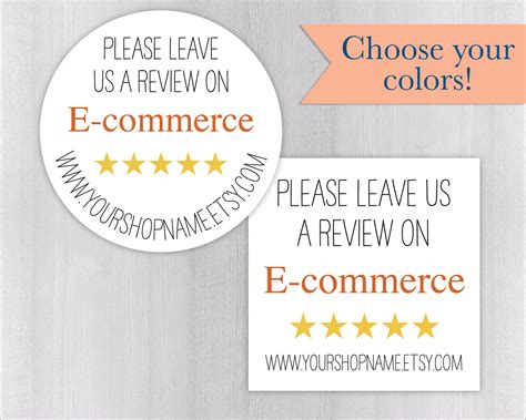 Please Leave Us A Review Stickers Small Business Handmade Etsy