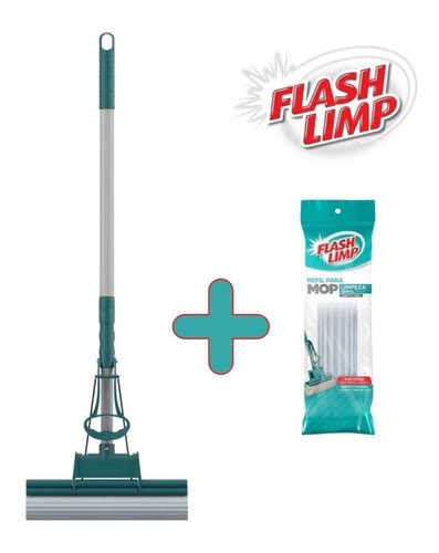 Kit Mop Rodo Mágico Limpeza Geral Plus 1 Refil Flash Limp MercadoLivre