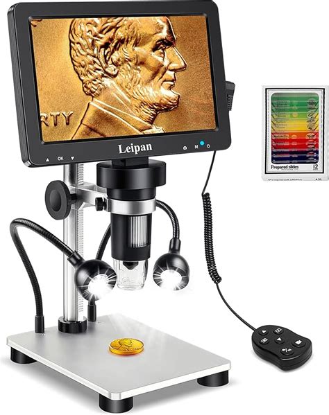 7 LCD Digital Microscope 1200X Leipan 12MP Coin Microscope With Screen