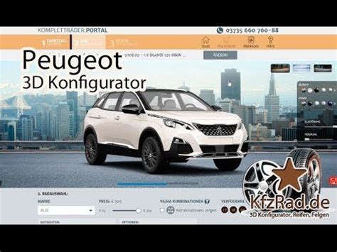 Peugeot 3D Konfigurator Reifen Und Felgen Bei KfzRad De Pkw Reifen R