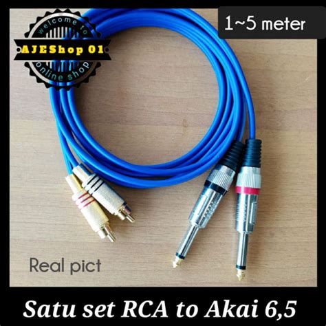 Jual Kabel Jack Rca To Akai Satu Set Panjang Sampai Meter Shopee