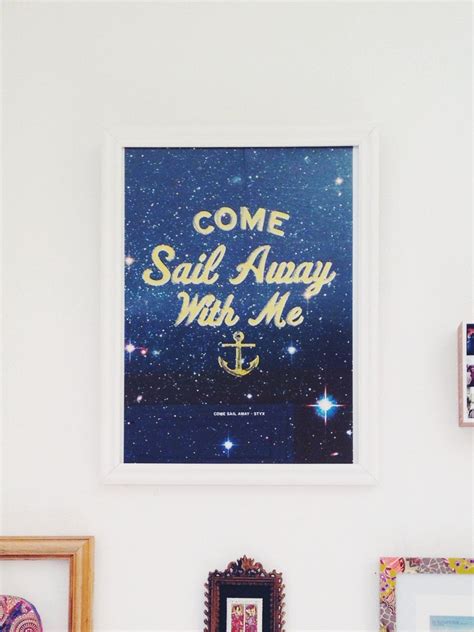 Styx Come Sail Away song lyric poster