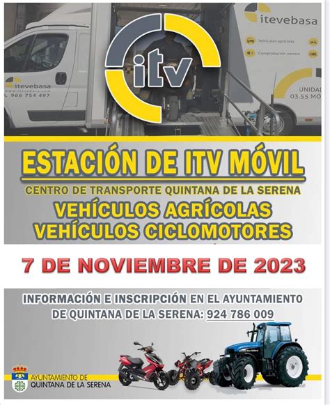 Una estación ITV móvil ciclo agrícola estará en Quintana el 7 de