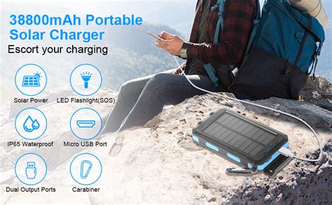 Amazon Saraupup Cargador solar cargador portátil de 38800 mAh