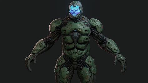 3d Model Sci Fi Ghost Soldier Character Vr Ar Low Poly Rigged