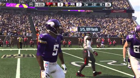 Madden 16 Xbox One Minnesota Vikings Vs Tampa Bay Buccaneers Gameplay