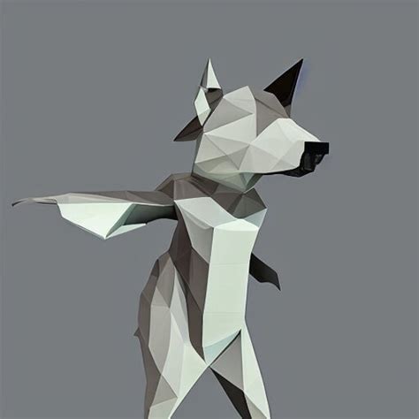 Lexica Playstation Ps Low Poly Graphics Portrait Of Furry Anthro