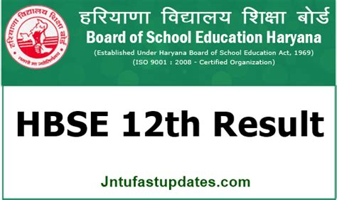 Hbse 12th Result 2024 Out Link Haryana Board 12th