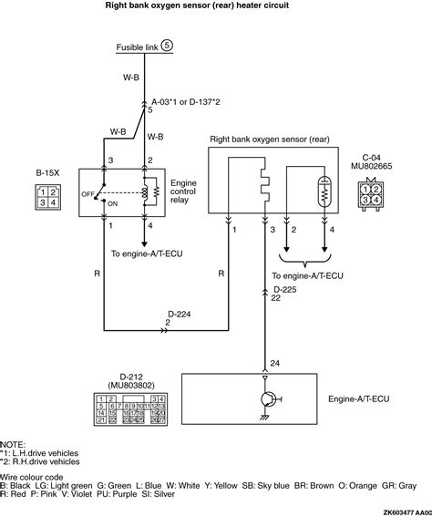 Code No P Right Bank Oxygen Sensor Rear Heater System