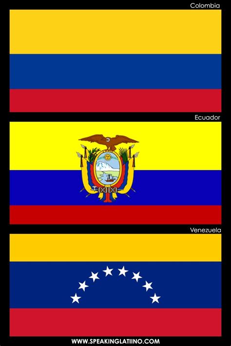 Banderas De Colombia Venezuela Y Ecuador