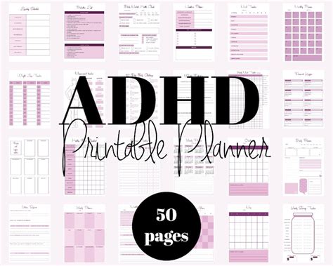 Adhd Planner Adhd Planner Printable Adhd Planner For Adults Adhd