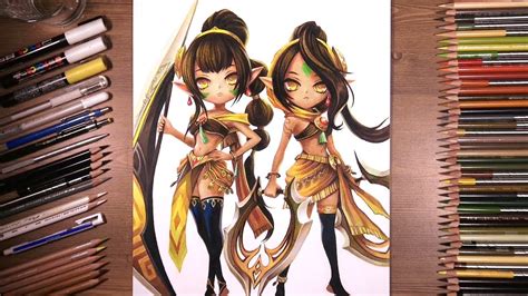 Summoners War Chakram Dancer And Boomerang Warrior Drawholic Youtube