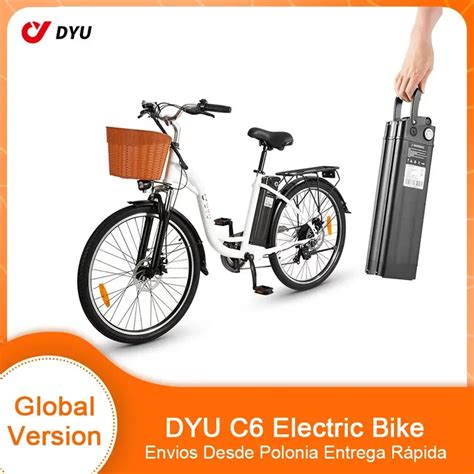 DYU Bicicleta El Ctrica C6 De 26 Pulgadas 350W 36V 12 5 Ah Bater A De Png