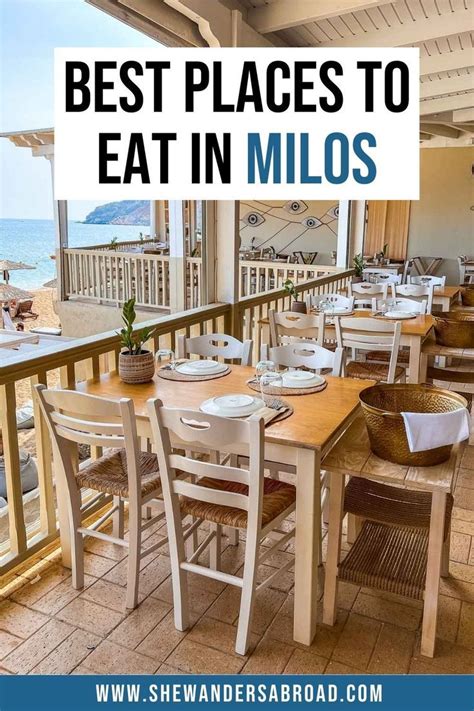 The Best Places To Eat In Milos