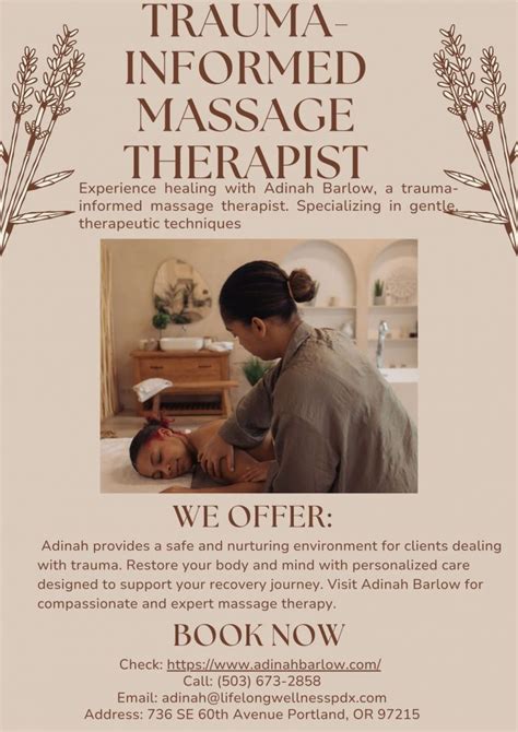 Trauma Informed Massage Therapy By Adinah Barlow Social Social Social Social Social Social