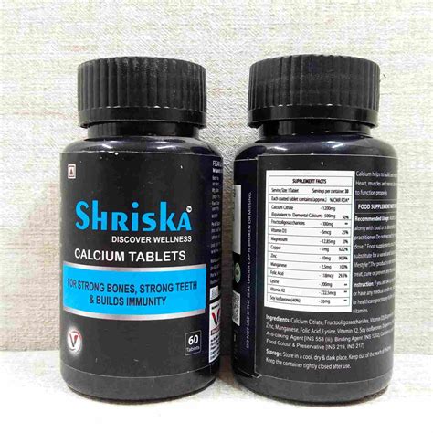 Shriska Calcium Tablet Best WHO GMP ISO Certified PCD Pharma