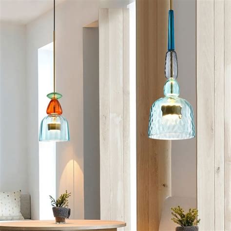 Nordic Kolorowa Szklana Lampa Wisz Ca Lollipop S Lampy Wisz Ce