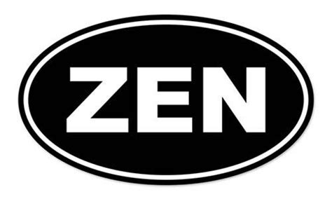 Zen Black Oval Car Bumper Sticker Decal 5 X 3 Ebay