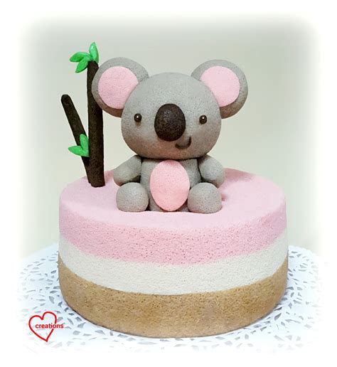 Loving Creations For You Koala Bear Neopolitan Chiffon Cake