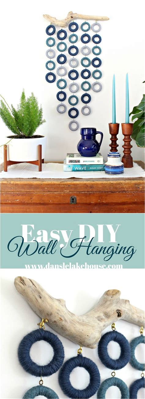 No Weave Diy Wall Hanging On Driftwood So Easy Dans Le Lakehouse Wool Wall Hanging Wall