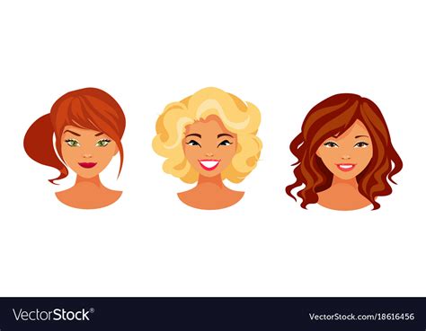 Hair Color Set Royalty Free Vector Image Vectorstock