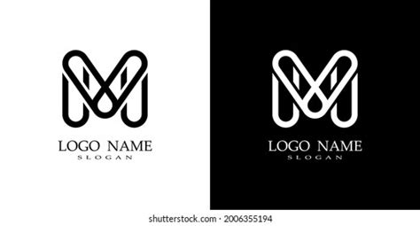 M Letter Theme Logo Black White Stock Vector (Royalty Free) 2006355194 | Shutterstock