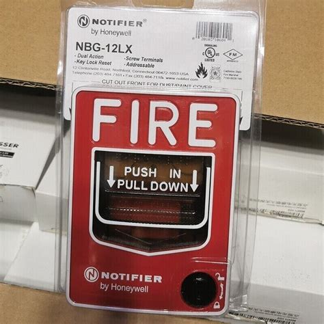 Notifier Nbg Lx Fire Alarm Addressable Dual Action Pull Station With