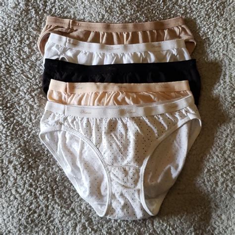 Hanes Intimates Sleepwear Nwot Hanes Logo Waistband Cotton No Ride Up Bikini Brief