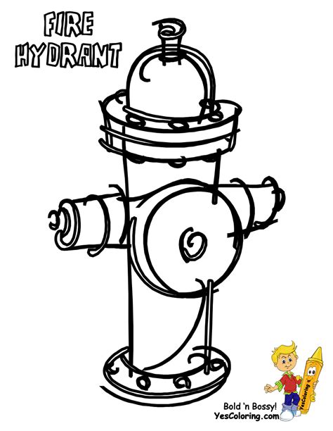 Fire Hydrant Coloring Pages