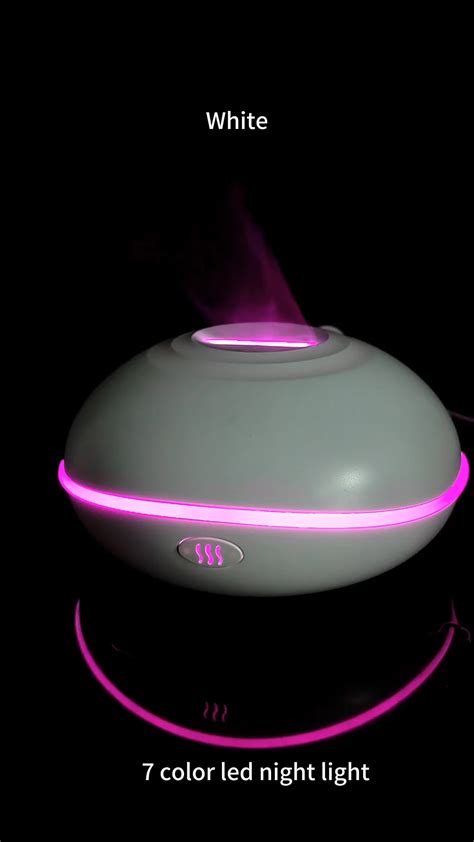 Desktop 3d Simulation Flame Air Humidifier 7 Color Night Light Essential Oil Aroma Volcano Flame