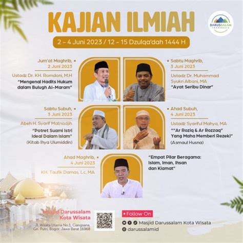 Kajian Ilmiah Masjid Darussalam Kota Wisata