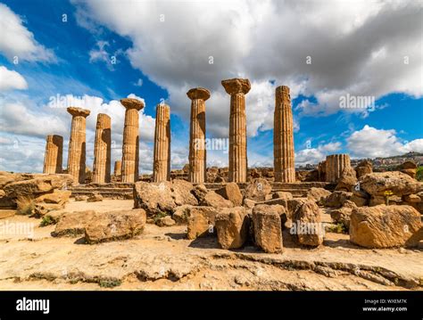 Templo De Heracles En El Valle De Los Templos Agrigento Sicilia