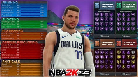 NBA 2K23 LUKA DONCIC BUILD DEMIGOD 6 6 POWER FORWARD BUILD YouTube