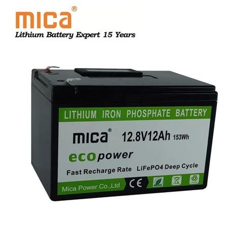 Mica 12v 12ah Lifepo4 Battery Packs Lithium Ion Batteries Solar Energy System Enery Storage