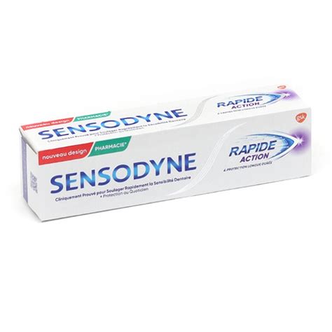 Sensodyne Rapide action dentifrice au fluor Sensibilité dentaire