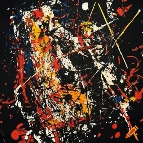 Moderno Cuadro Abstracto Estilo Jackson Pollock On Craiyon