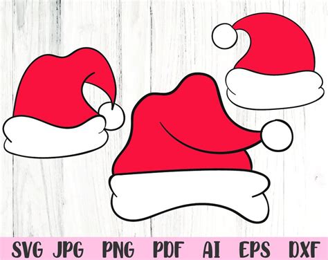 Santa Hat Svg Hat Svg Santa Svg Christmas Svg Svg File for - Etsy