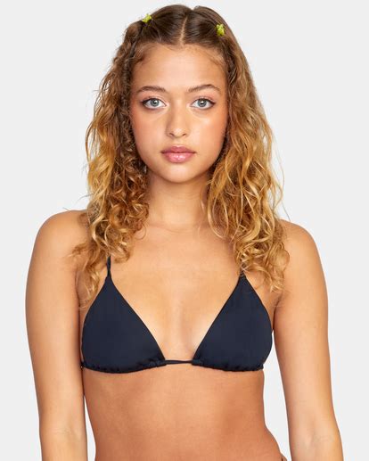 Solid Haut De Bikini Triangle Coulissant Pour Femme RVCA