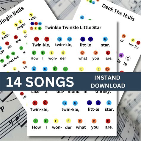 Handbell Sheet Music Instant Digital Download, Printable Hand Bell ...