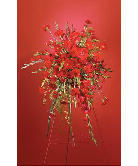 Red Standing Spray Palm Beach Gardens Funeral Flowers