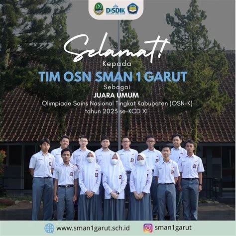 Tim OSN SMAN 1 Garut Kembali Meraih Juara Umum OSN K 2023 Se KCD XI