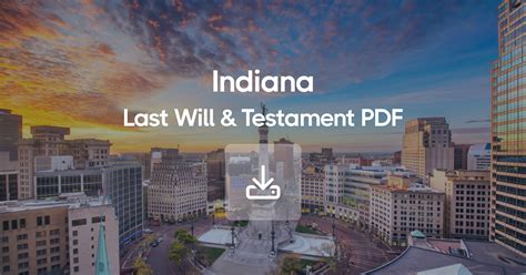 Free Indiana Last Will And Testament Template Pdf Getdynasty