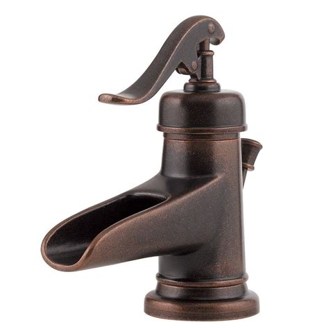 Pfister Ashfield 4 In Centerset 1 Handle Bathroom Faucet In Rustic Bronze Lg42 Yp0u The Home