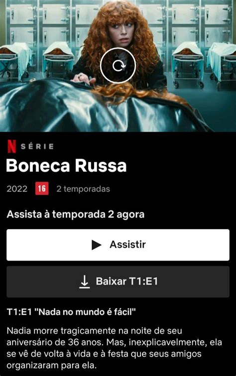 A Cell Phone Screen With An Ad For The Movie S Title Boneca Russian