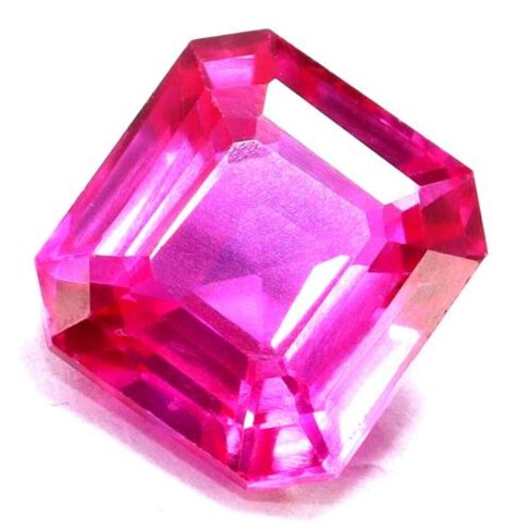 7 10 Ct Certified Natural Huge Pink Montana Ruby Square Cut Loose