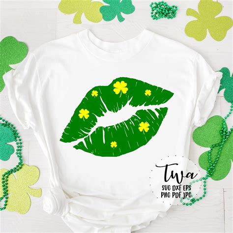 St Patricks Day Lips Svg Irish Shirt Svg File For Cricut Silhouette