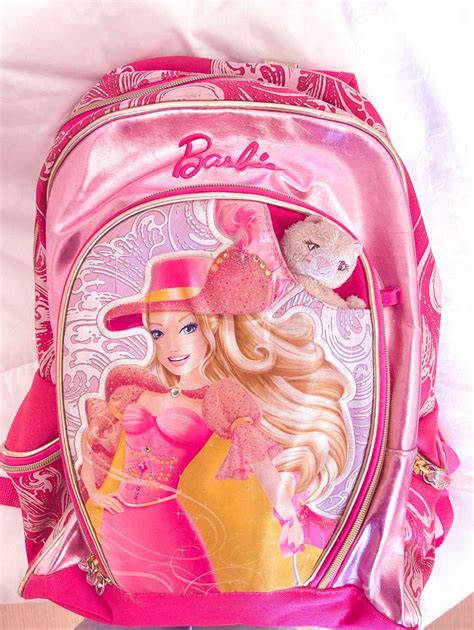 Mochila Da Barbie Mosqueteira Rosa Brilhante Mochila Feminina Barbie